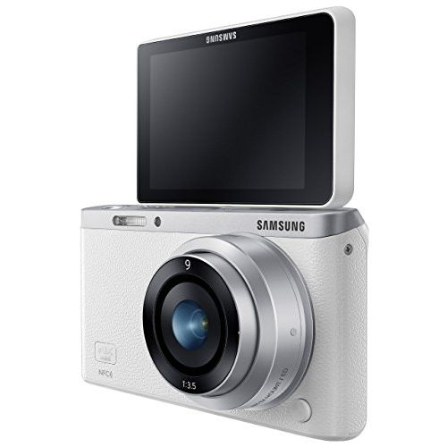 삼성 Samsung Electronics NX Mini EV-NXF1ZZB1HUS Wireless Smart 20.5MP Compact System Camera with 2.96-Inch LCD and 9mm f3.5 ED (White)