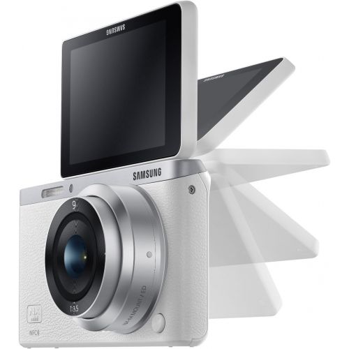 삼성 Samsung Electronics NX Mini EV-NXF1ZZB1HUS Wireless Smart 20.5MP Compact System Camera with 2.96-Inch LCD and 9mm f3.5 ED (White)