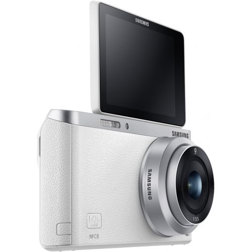 삼성 Samsung Electronics NX Mini EV-NXF1ZZB1HUS Wireless Smart 20.5MP Compact System Camera with 2.96-Inch LCD and 9mm f3.5 ED (White)