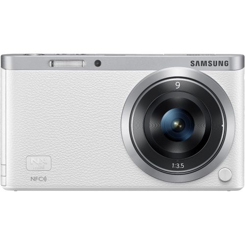 삼성 Samsung Electronics NX Mini EV-NXF1ZZB1HUS Wireless Smart 20.5MP Compact System Camera with 2.96-Inch LCD and 9mm f3.5 ED (White)