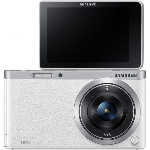 삼성 Samsung Electronics NX Mini EV-NXF1ZZB1HUS Wireless Smart 20.5MP Compact System Camera with 2.96-Inch LCD and 9mm f3.5 ED (White)