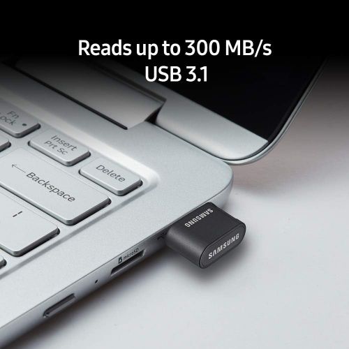 삼성 SAMSUNG MUF-256AB/AM FIT Plus 256GB - 400MB/s USB 3.1 Flash Drive, Gunmetal Gray