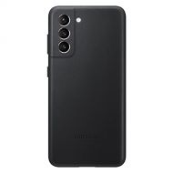 Samsung Galaxy S21 Official Leather Back Cover (Black, S21)