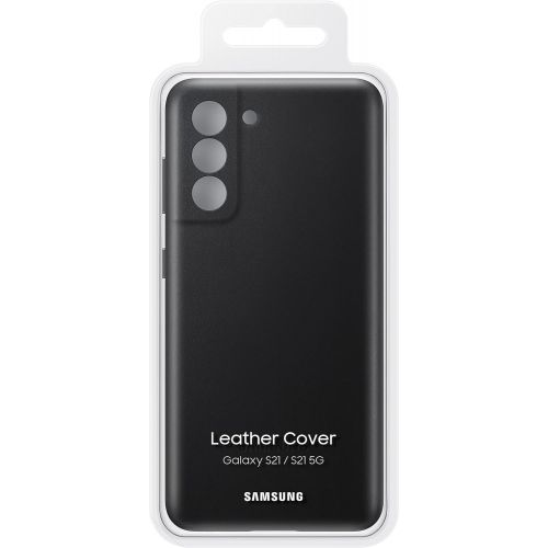 삼성 Samsung Galaxy S21 Official Leather Back Cover (Black, S21)