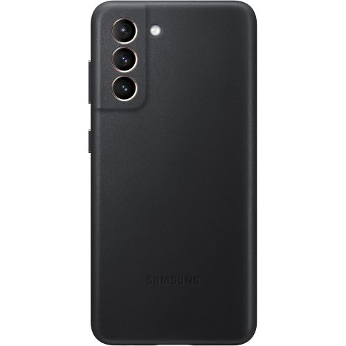 삼성 Samsung Galaxy S21 Official Leather Back Cover (Black, S21)