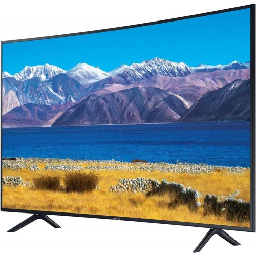 삼성 SAMSUNG UN65TU8300 65-inch HDR 4K UHD Smart Curved TV (2020) Bundle with TaskRabbit Installation Services + Deco Gear Wall Mount + HDMI Cables + Surge Adapter