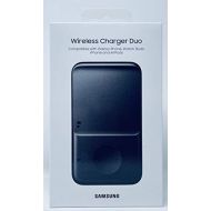 SAMSUNG Wireless Charger Fast Charge Pad Duo (2021), Universally Compatible with Qi Enabled Phones, and Select Samsung Watches (International Version), Black