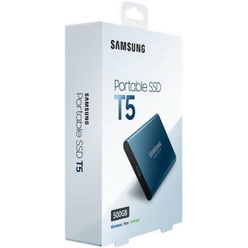 삼성 Samsung T5 500GB USB 3.1 Pocket Size Portable External SSD (Blue)