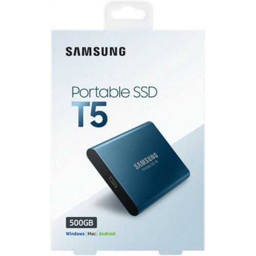 삼성 Samsung T5 500GB USB 3.1 Pocket Size Portable External SSD (Blue)