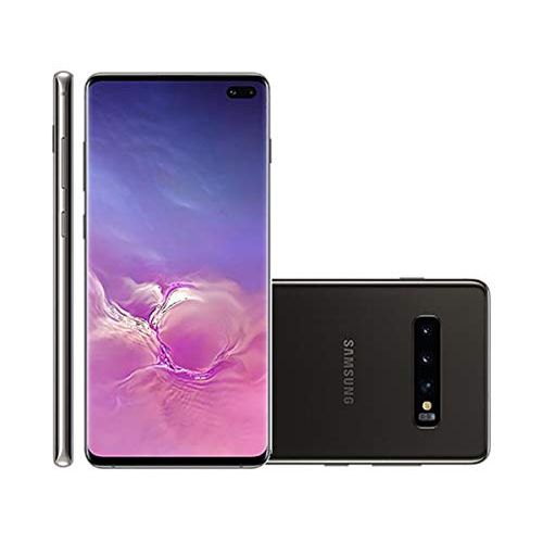 삼성 Samsung Galaxy S10+ Plus 128GB+8GB RAM SM-G975F/DS Dual Sim 6.4 LTE Factory Unlocked Smartphone International Model, No Warranty (Prism Black)