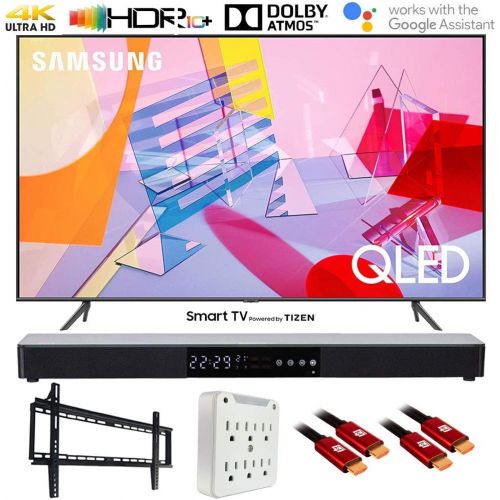 삼성 SAMSUNG QN55Q60TA 55 Q60T QLED 4K UHD Smart TV (2020) with Deco Gear Soundbar Bundle