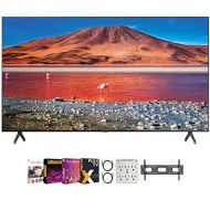 Samsung UN65TU7000 65 4K Ultra HD Smart LED TV (2020 Model) Bundle with Premiere Movies Streaming 2020 + 30-70 Inch TV Wall Mount + 6-Outlet Surge Adapter + 2X 6FT 4K HDMI 2.0 Cabl