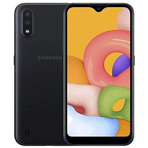 삼성 Samsung Galaxy A01 (32GB, 2GB RAM) 5.7, Dual Rear Camera, Snapdragon 439, Dual SIM GSM Unlocked US 4G LTE (T-Mobile, AT&T, Metro, Straight Talk) International Model A015M/DS (64GB