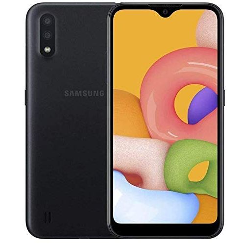 삼성 Samsung Galaxy A01 (32GB, 2GB RAM) 5.7, Dual Rear Camera, Snapdragon 439, Dual SIM GSM Unlocked US 4G LTE (T-Mobile, AT&T, Metro, Straight Talk) International Model A015M/DS (64GB