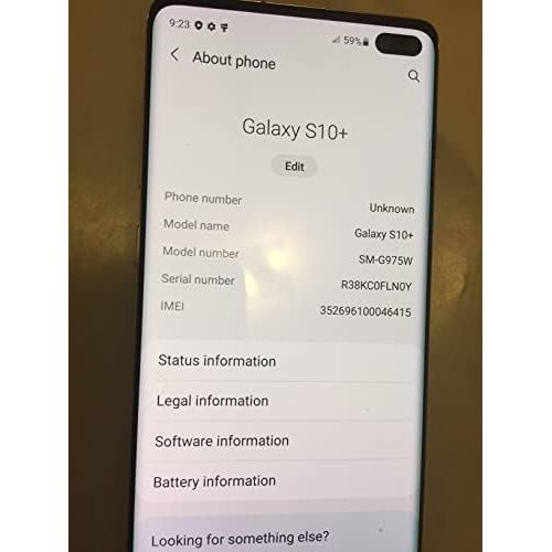 삼성 Samsung Galaxy Cellphone - S10+ Plus AT&T Factory Unlock (White, 128GB)