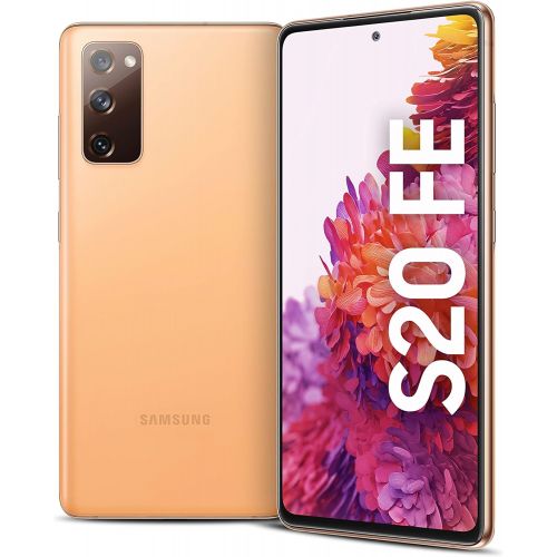 삼성 Samsung Galaxy S20 FE G780G 4G Dual 128GB 8GB RAM Factory Unlocked (GSM Only No CDMA - not Compatible with Verizon/Sprint) International Version - Cloud Orange