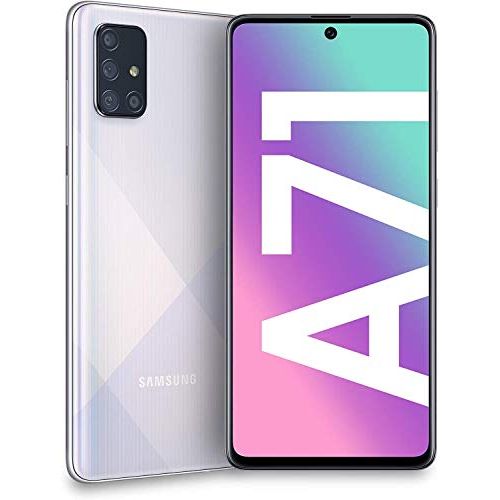 삼성 Samsung Galaxy A71 SM-A715F/DS, 4G LTE, International Version (No US Warranty), 128GB + 6GB Ram, Prism Crush Silver - Unlocked