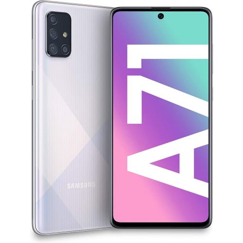 삼성 Samsung Galaxy A71 SM-A715F/DS, 4G LTE, International Version (No US Warranty), 128GB + 6GB Ram, Prism Crush Silver - Unlocked