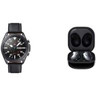 Samsung Galaxy Watch 3 (45mm, GPS, Bluetooth, Unlocked LTE) Smart Watch - Mystic Black with Samsung Galaxy Buds Live, T, Mystic Black