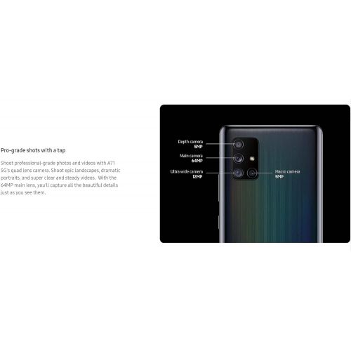 삼성 Samsung Galaxy A71 A716U, 5G, US Version, 128GB, 6GB, Prism Cube Black - For T-Mobile Only (Metro, Mint, Ultra)