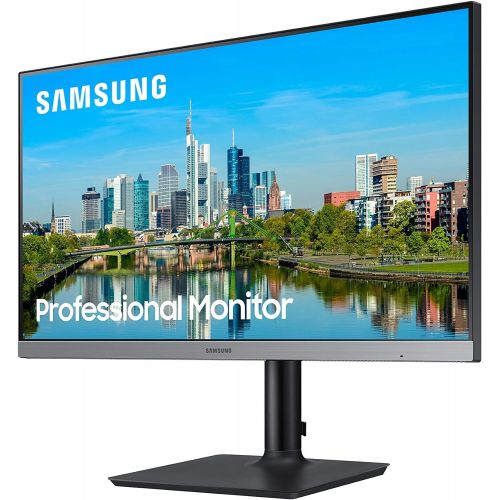 삼성 SAMSUNG FT650 Series 24-Inch FHD 1080p Computer Monitor, 75Hz, IPS Panel, HDMI, USB Hub, Height Adjustable Stand, 3 Yr WRNTY (LF24T650FYNXGO)