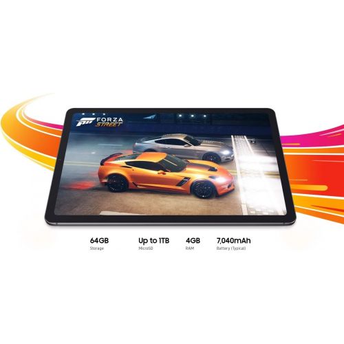 삼성 Samsung Galaxy Tab S6 Lite w/S Pen (128GB, 4GB) 10.4’’, Exynos 9610, 7040mAh Battery, Android 10, Wi-Fi Tablet SM-P610 (64GB SD Bundle, Oxford Gray)