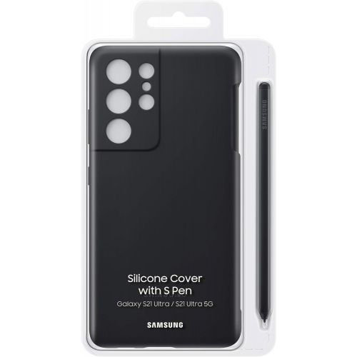 삼성 Samsung Galaxy S21 Ultra 5G Silicone Cover with S Pen Black