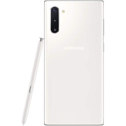 삼성 Samsung Galaxy Note 10 (256GB, 8GB) 6.3 AMOLED, Snapdragon 855, 3500mAh All-Day Battery, Global 4G LTE GSM + CDMA Unlocked (AT&T, Verizon, Sprint, Metro) G975U (Aura White)