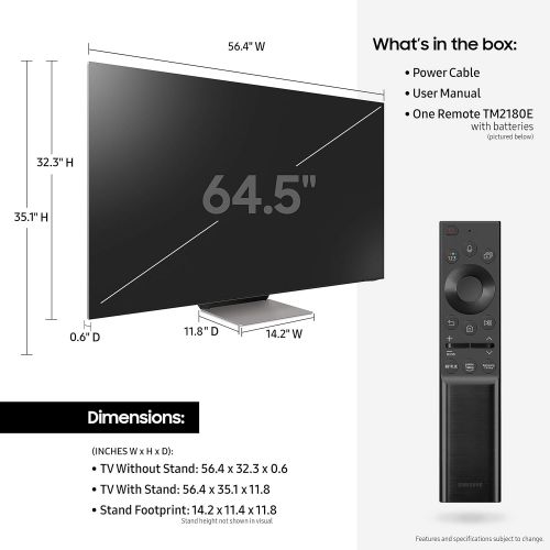 삼성 SAMSUNG 65-Inch Class Neo QLED 8K QN900A Series - 8K UHD Quantum HDR 64x Smart TV with Alexa Built-in (QN65QN900AFXZA, 2021 Model)