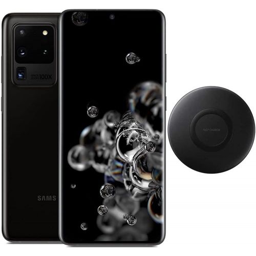 삼성 Samsung Galaxy S20 Ultra 5G (128GB, 12GB RAM) 6.9 AMOLED 2X, Snapdragon 865, 108MP Quad Camera, Global 5G Volte (GSM+CDMA) AT&T Unlocked (T-Mobile, Verizon, Global, Metro) G988U