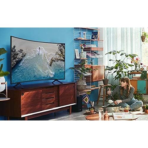 삼성 SAMSUNG 55-inch Class Curved UHD TU-8300 Series - 4K UHD HDR Smart TV With Alexa Built-in (UN55TU8300FXZA, 2020 Model)