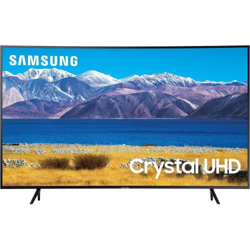 삼성 SAMSUNG 55-inch Class Curved UHD TU-8300 Series - 4K UHD HDR Smart TV With Alexa Built-in (UN55TU8300FXZA, 2020 Model)