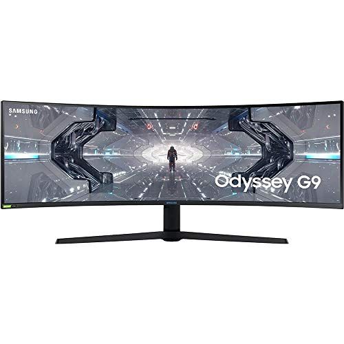 삼성 SAMSUNG 49-inch Odyssey G9 Gaming Monitor QHD, 240hz, 1000R Curved, QLED, NVIDIA G-SYNC & FreeSync LC49G95TSSNXZA Model