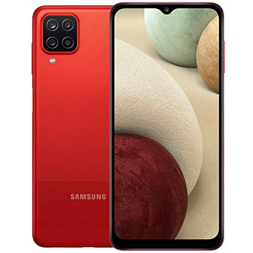 삼성 Samsung Galaxy A12 (A125M) 64GB Dual SIM, GSM Unlocked, (CDMA Verizon/Sprint Not Supported) Smartphone Latin American Version No Warranty (Red)