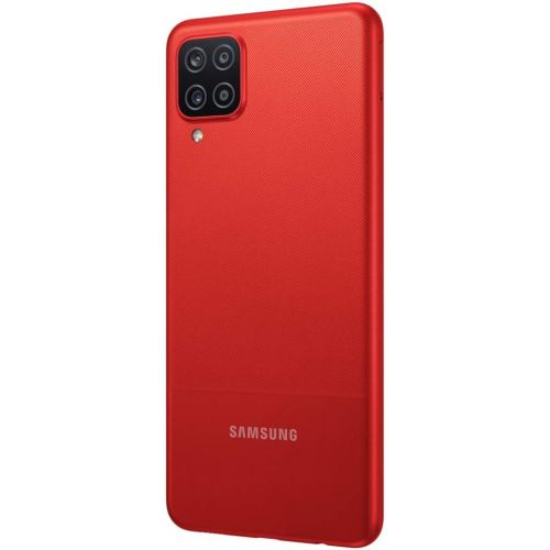 삼성 Samsung Galaxy A12 (A125M) 64GB Dual SIM, GSM Unlocked, (CDMA Verizon/Sprint Not Supported) Smartphone Latin American Version No Warranty (Red)
