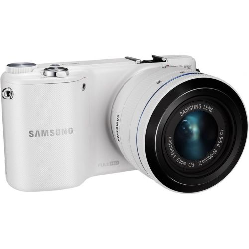 삼성 Samsung NX2000 20.3MP CMOS Smart WiFi Mirrorless Digital Camera with 20-50mm Lens and 3.7 Touch Screen LCD (White) (Discontinued by Manufacturer)