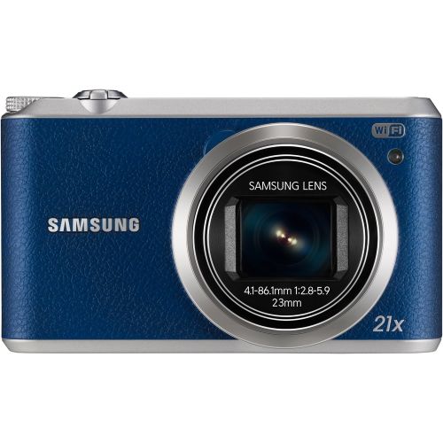 삼성 Samsung WB350F - 16.3MP BSI CMOS, 21X Optical Zoom, 3-inch LCD touchscreen, 1080p HD Video, Smart WiFi and NFC Digital Camera - Blue