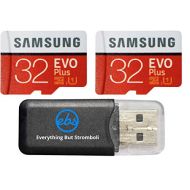Samsung Evo Plus 32GB MicroSD Memory Card (2 Pack) Works with GoPro Hero 9 Black (Hero9) 4K UHD, UHS-I, U1, Speed Class 10, SDHC (MB-MC32) Bundle with (1) Everything But Stromboli