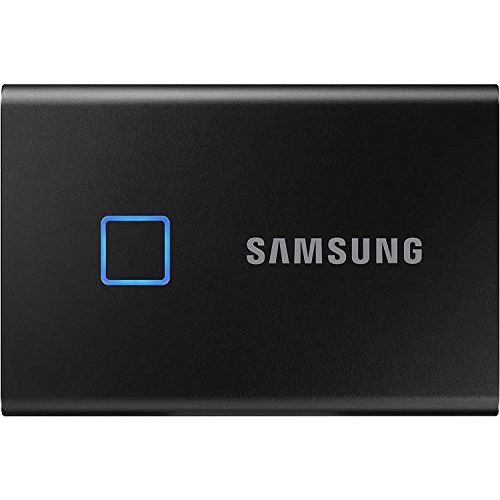 삼성 SAMSUNG T7 Touch Portable SSD 1TB - Up to 1050MB/s - USB 3.2 External Solid State Drive, Black (MU-PC1T0K/WW)