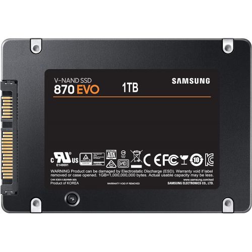 삼성 SAMSUNG 870 EVO SATA III SSD 1TB 2.5” Internal Solid State Hard Drive, Upgrade PC or Laptop Memory and Storage for IT Pros, Creators, Everyday Users, MZ-77E1T0B/AM