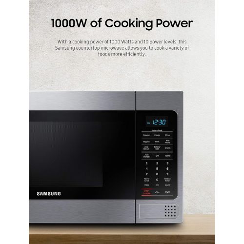 삼성 Samsung Electronics MG11H2020CT Countertop Grill Microwave, 1.1 cu. ft, Black with Mirror Finish