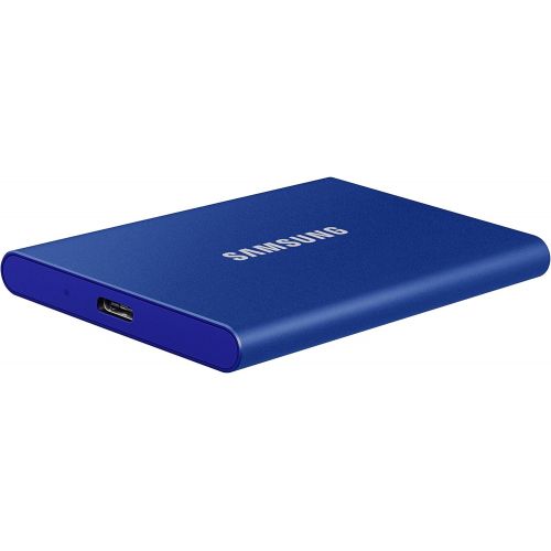 삼성 [아마존베스트] SAMSUNG T7 Portable SSD 1TB - Up to 1050MB/s 외장 솔리드 스테이트 드라이브, 블루 (MU-PC1T0H/AM)