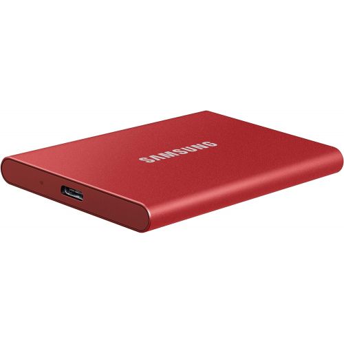 삼성 [아마존베스트]SAMSUNG T7 Portable SSD 1TB - Up to 1050MB/s - USB 3.2 External Solid State Drive, Red (MU-PC1T0R/AM)