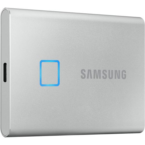 삼성 [아마존베스트]SAMSUNG T7 Touch Portable SSD 1TB - Up to 1050MB/s - USB 3.2 External Solid State Drive, Silver (MU-PC1T0S/WW)