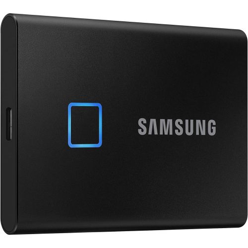 삼성 [아마존베스트]SAMSUNG T7 Touch Portable SSD 1TB - Up to 1050MB/s - USB 3.2 External Solid State Drive, Black (MU-PC1T0K/WW)
