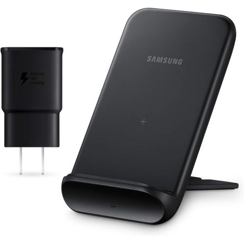 삼성 [아마존베스트]Samsung Electronics Wireless Charger Convertible Qi Certified (Pad/Stand), for Galaxy Buds, Galaxy Phones, and Apple iPhone Devices - US Version - Black (US Version)