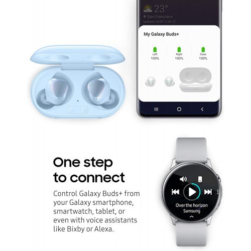 삼성 [아마존베스트]Samsung Electronics Samsung Galaxy Buds+ Plus, True Wireless Earbuds (Wireless Charging Case included), Cloud Blue  US Version