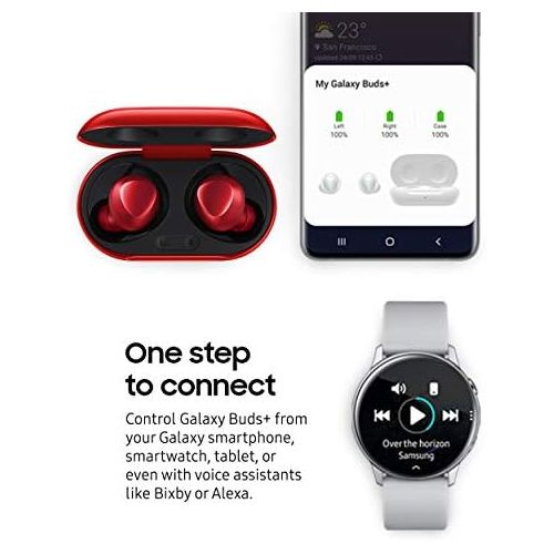 삼성 [아마존베스트]Samsung Electronics Samsung Galaxy Buds+ Plus, True Wireless Earbuds (Wireless Charging Case included), Red  US Version