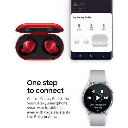 삼성 [아마존베스트]Samsung Electronics Samsung Galaxy Buds+ Plus, True Wireless Earbuds (Wireless Charging Case included), Red  US Version