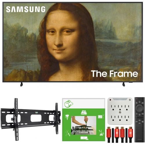 삼성 Samsung QN43LS03BA 43 inch The Frame QLED 4K UHD Quantum HDR Smart TV (2022) Bundle with TaskRabbit Installation Services + Deco Gear Wall Mount + HDMI Cables + Surge Adapter